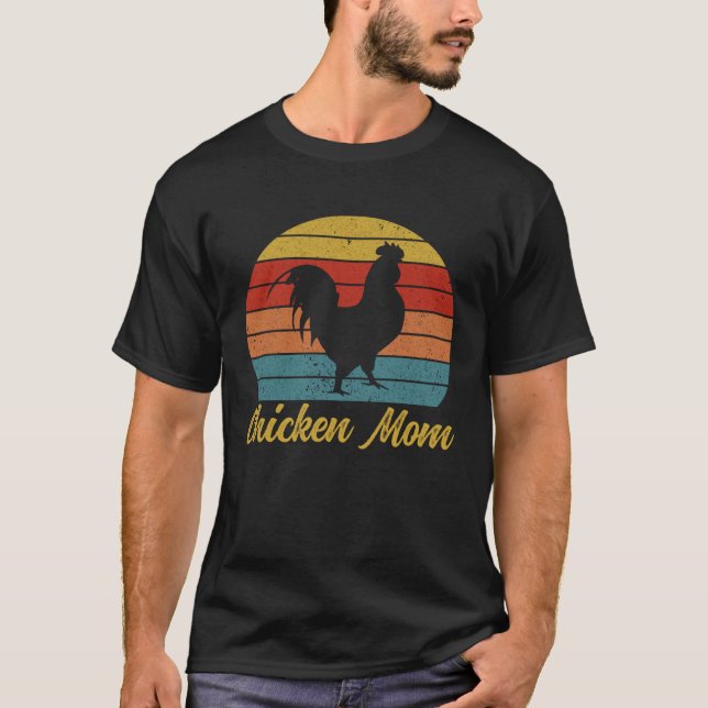 Chicken Mom Retro Chicken Owner Chicken  Chicken M T-Shirt (Vorderseite)