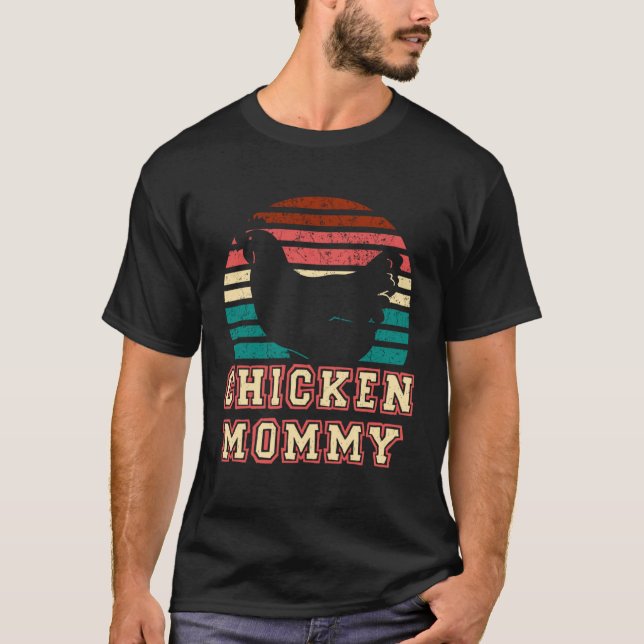 Chicken Mommy Retro vintage Style Chicken T-Shirt (Vorderseite)