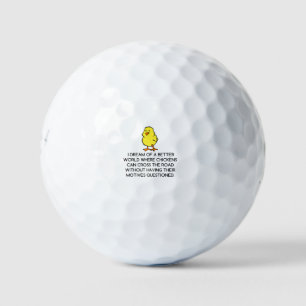 CHICKEN MOTIVES GOLFBALL