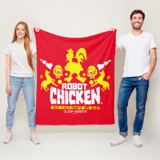 Chicken Nerd Unicorn Graphic Fleecedecke