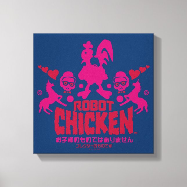 Chicken Nerd Unicorn Graphic Leinwanddruck (Vorderseite)