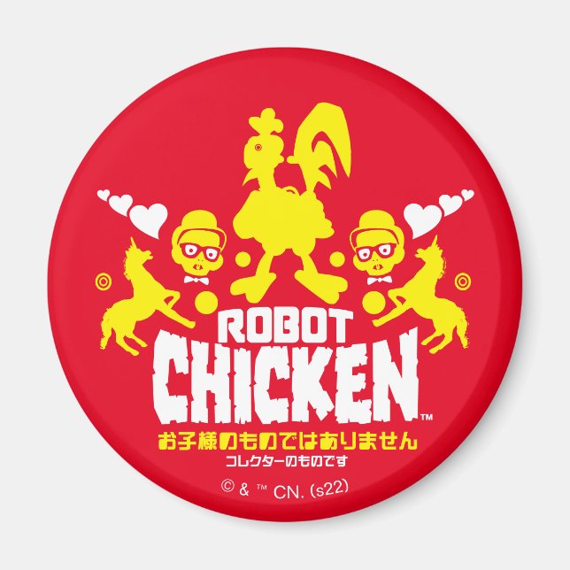 Chicken Nerd Unicorn Graphic Magnet (Vorne)