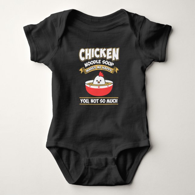 Chicken Noodle Soup Feinschmecker Funny Baby Strampler (Vorderseite)