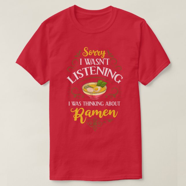Chicken Noodle Soup Geschenk Japanischer Ramen Bow T-Shirt (Design vorne)