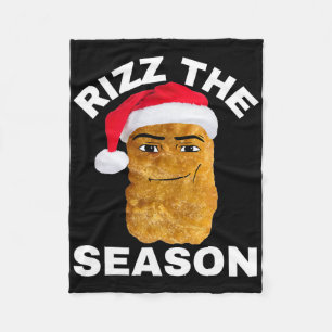 Chicken Nugget Christmas Rizz The Season - Uniadu Fleecedecke
