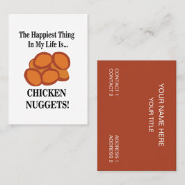 Chicken Nugget Fast Food Chicken Nugget Visitenkarte