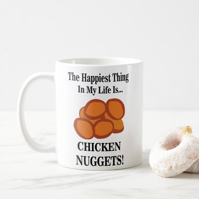 Chicken Nugget Fast Food Funny Chicken Nugget Kaffeetasse (Mit Donut)