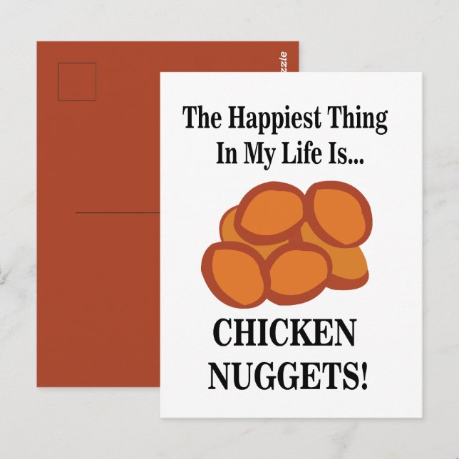 Chicken Nugget Fast Food Funny Chicken Nugget Postkarte (Vorne/Hinten)