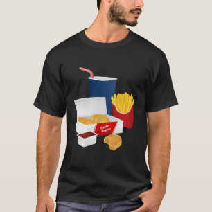 Chicken Nugget Fries Soda Essen Fast Food T-Shirt
