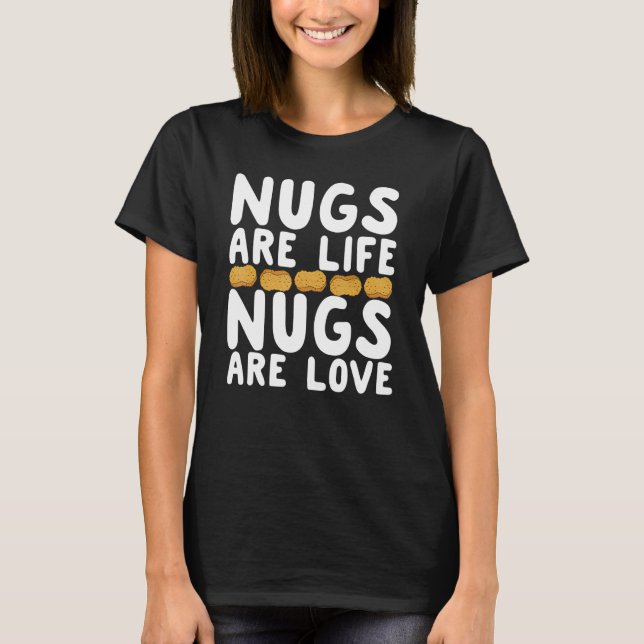 Chicken Nugget I Liebe Fried Chicken Nugget Fast f T-Shirt (Vorderseite)