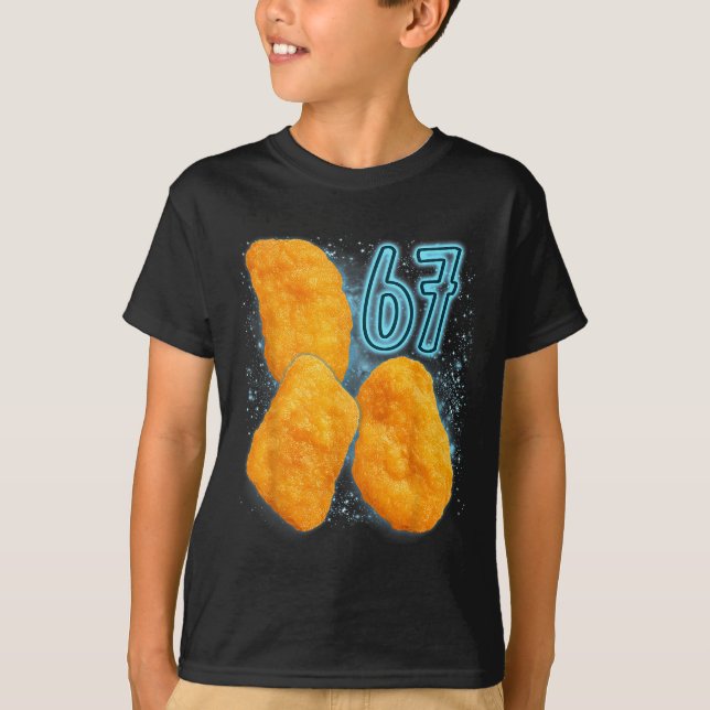 Chicken Nugget Lover 67 Meme Six Seven Fried Chick T-Shirt (Vorderseite)