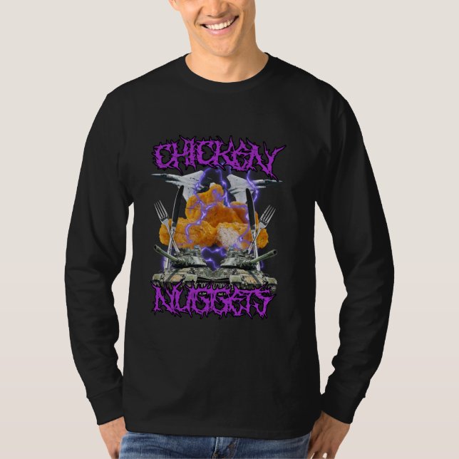 Chicken Nuggets Hardcore Cringe Funny Meme T-Shirt (Vorderseite)
