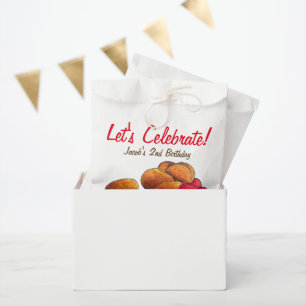 Chicken Nuggets mit Ketchup Junk Fast Food Feinsch Geschenktütchen