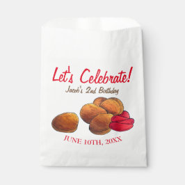 Chicken Nuggets mit Ketchup Junk Fast Food Feinsch Geschenktütchen