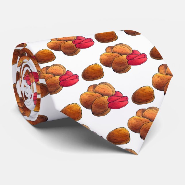 Chicken Nuggets mit Ketchup Junk Food Feinschmecke Krawatte (Gerollt)