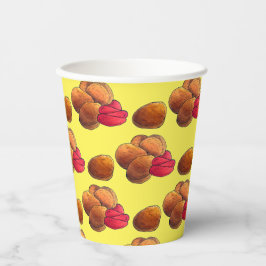 Chicken Nuggets mit Ketchup Junk Food Feinschmecke Pappbecher