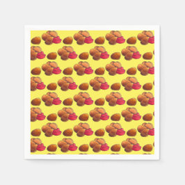 Chicken Nuggets mit Ketchup Junk Food Feinschmecke Serviette