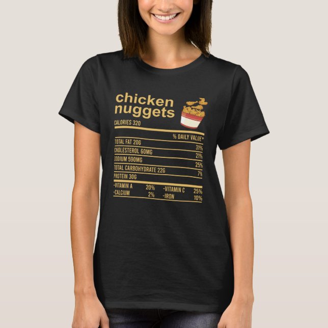 Chicken Nuggets Nutrition Facts Apparel  Thanksgiv T-Shirt (Vorderseite)