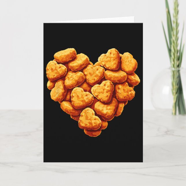 Chicken Nuggets sind mein Valentinsherz Lustiger V Karte (Vorderseite)
