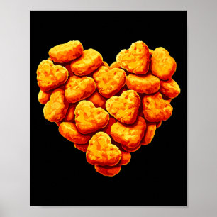 Chicken Nuggets sind mein Valentinsherz Lustiger V Poster
