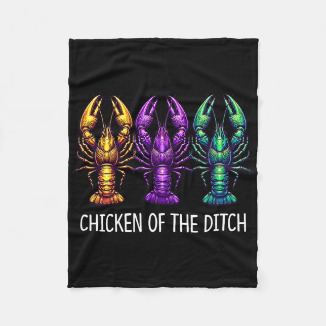 Chicken Of The Ditch - Mardi Gras Cajun Crawfish - Fleecedecke (Vorderseite)