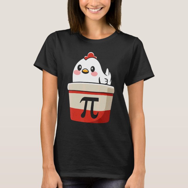 Chicken Pi T-Shirt Chicke Pie Funny Math Teacher S (Vorderseite)