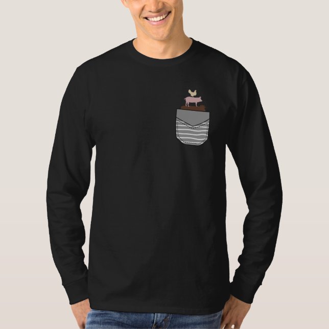 Chicken Pig Cow Farm Animal In Pocket T-Shirt (Vorderseite)