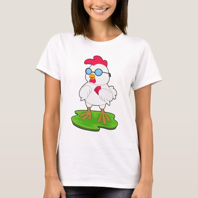 Chicken Poker Poker Karten Kartenspiel T-Shirt (Vorderseite)