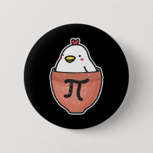 Chicken Pot Pi Day Funny Mathematik Lehrer Mathema Button