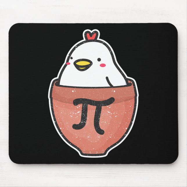 Chicken Pot Pi Day Funny Mathematik Lehrer Mathema Mousepad (Vorne)