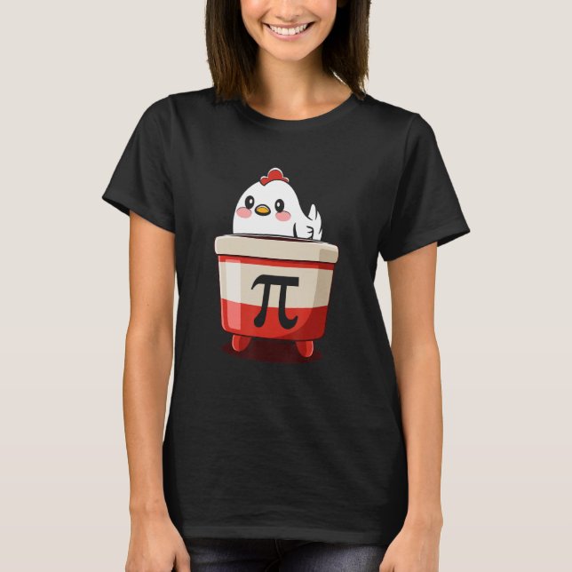 Chicken Pot Pi Day Pie Math Geek T-Shirt (Vorderseite)