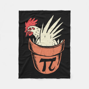 Chicken Pot Pi Funny Mathe Lehrer Pun Pi Day Fleecedecke