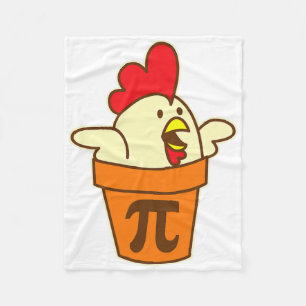 Chicken Pot Pi Geek Pie Mathematik Pun Funny Fleecedecke