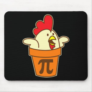 Chicken Pot Pi Geek Pie Mathematik Pun Funny Mousepad