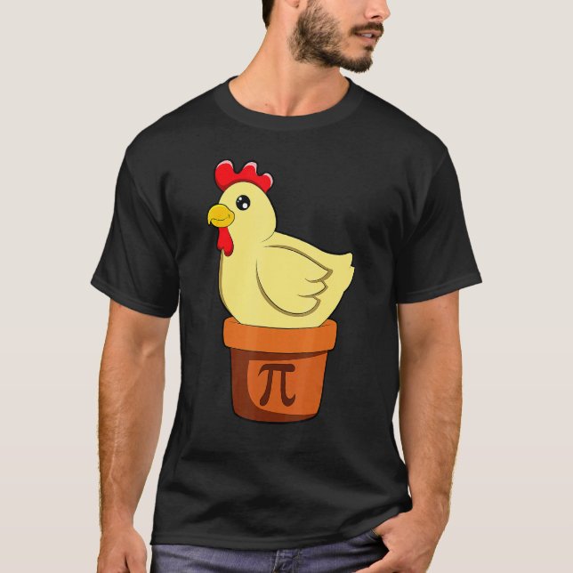 Chicken Pot Pi Lustiger Mathetag T-Shirt (Vorderseite)