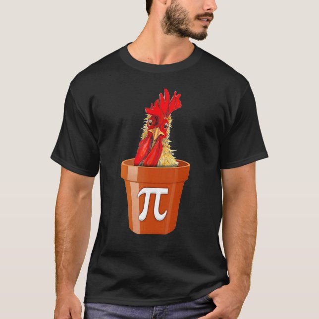 Chicken Pot Pi Lustiger Mathetag T-Shirt (Vorderseite)