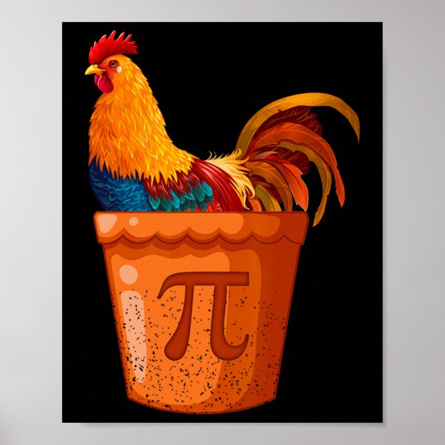 Chicken Pot Pi - Mathematiklehrer - Mathe Spaß - F Poster (Vorne)