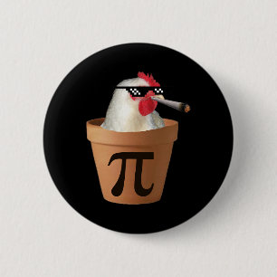 Chicken Pot Pie Funny Mah Pi Day Button