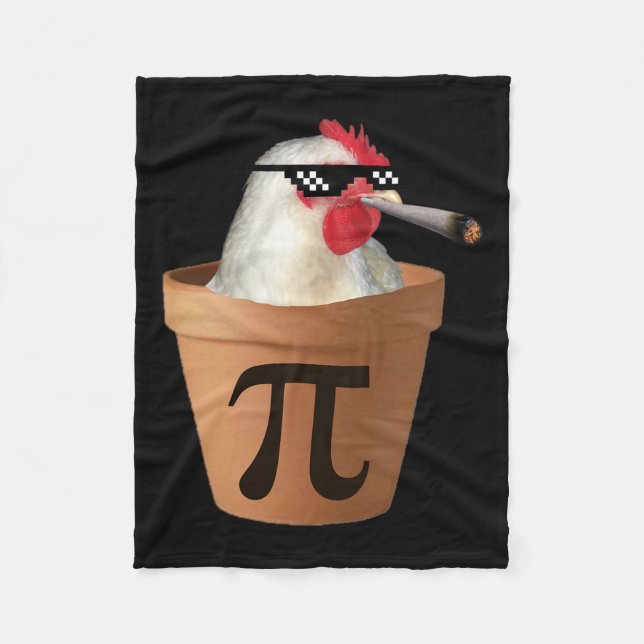Chicken Pot Pie Funny Mah Pi Day Fleecedecke (Vorderseite)