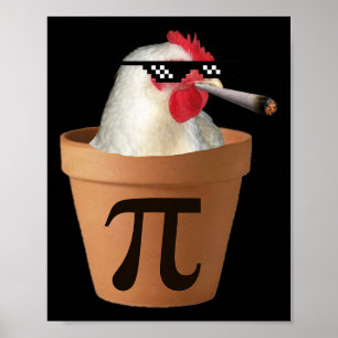 Chicken Pot Pie Funny Mah Pi Day Poster
