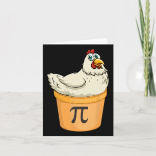 Chicken Pot Pie Funny Mathe Pun Chicken Pot Pi Karte