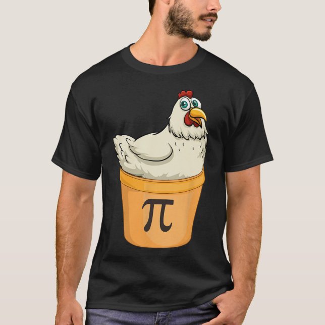 Chicken Pot Pie Funny Mathe Pun Chicken Pot Pi T-Shirt (Vorderseite)