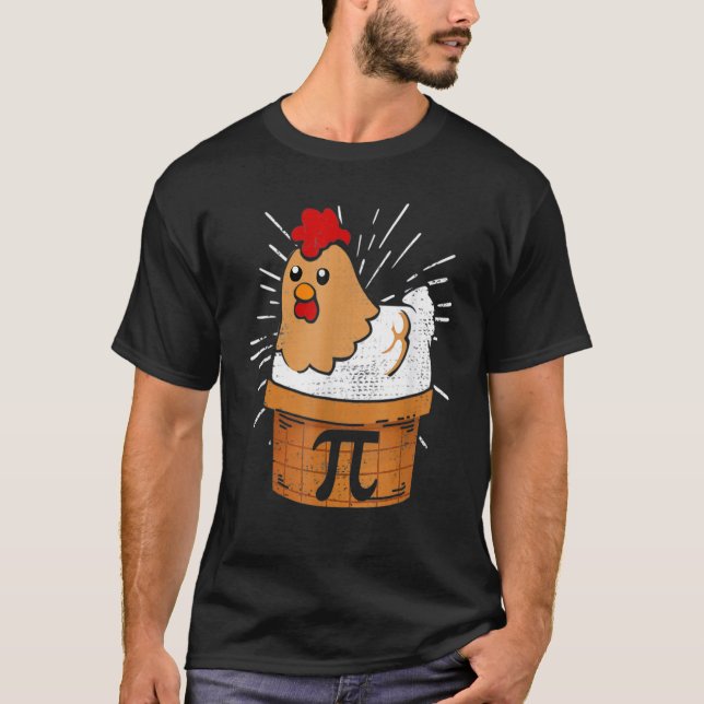 Chicken Pot Pie  Math pun Chicken Pot Pi T-Shirt (Vorderseite)