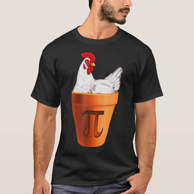 Chicken Pot Pie Mathe Puppe Hühnerpot Pi T-Shirt (Vorderseite)