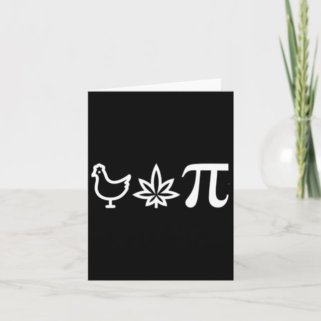Chicken Pot Pie Pi Day Weed Pun Mathe Numbers März Karte (Vorderseite)