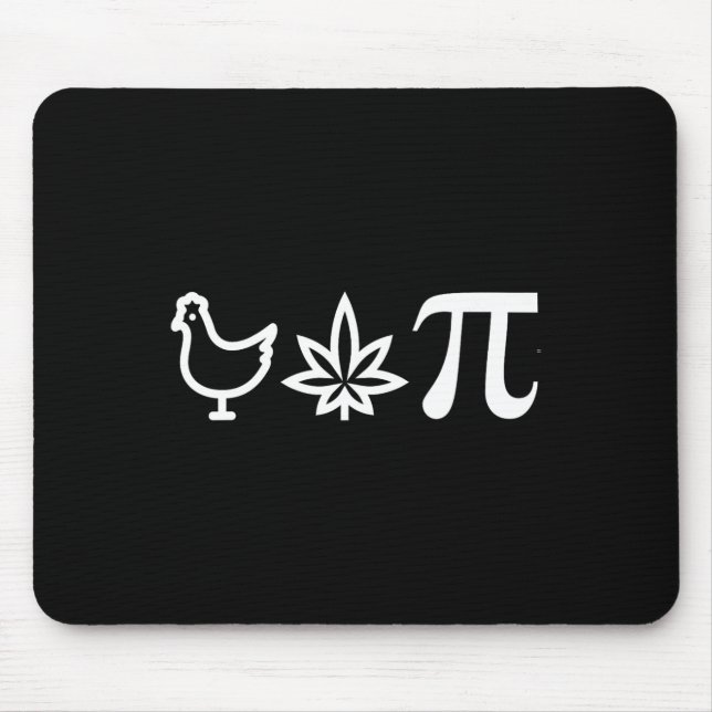 Chicken Pot Pie Pi Day Weed Pun Mathe Numbers März Mousepad (Vorne)