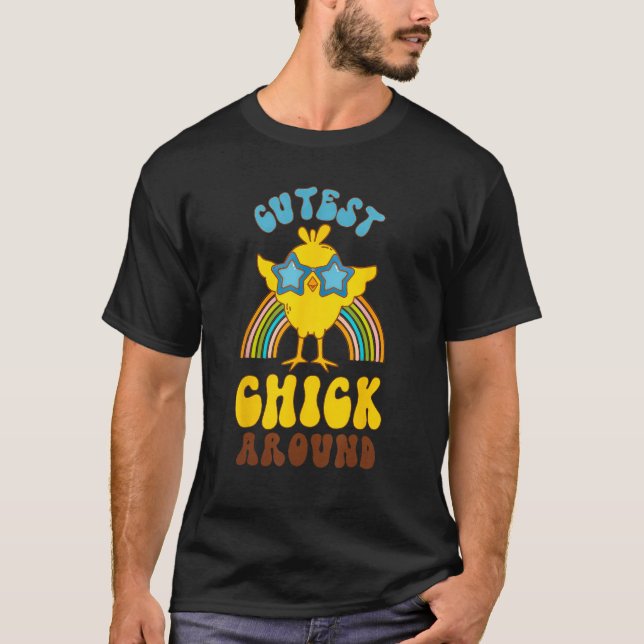 Chicken Rainbow Cutest Chick Around T-Shirt (Vorderseite)