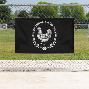 Chicken Raising & Jesus Lob Banner