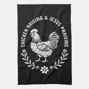 Chicken Raising & Jesus Lob Geschirrtuch
