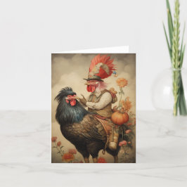 Chicken Rooster Art Karte